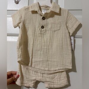 Carter's Beige Button Down Kids Shirt